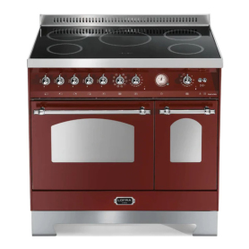 Lofra Dolcevita 90 cm Double Oven Electric Fuel Cooker - Red Burgundy - Chrome Finish(In Show Room) - 0