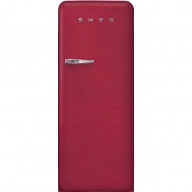 Ruby Red Right Hinged Retro-Style Fridge With Ice Box