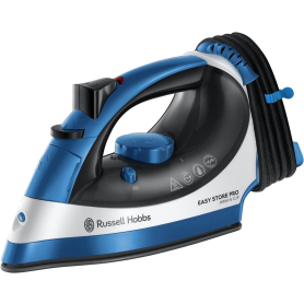 Russell Hobbs 23770 Easy Store Wrap and Clip Handheld Steam Iron with Vertical Garment Steamer Function, Blue and Black