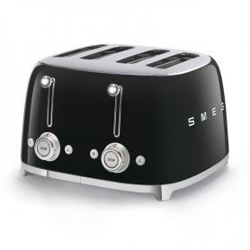 Smeg TSF03BLUK 4 Slice Toaster Black Retro Style