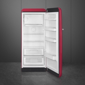 Ruby Red Right Hinged Retro-Style Fridge With Ice Box (unboxed on the shop floor) - 2