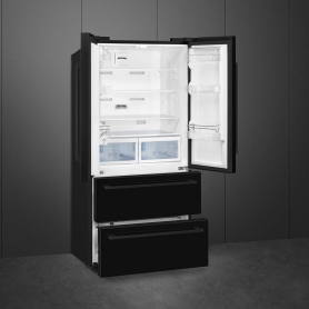 Smeg French door style fridge freezer in black