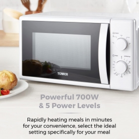 Tower 20Litre White Microwave