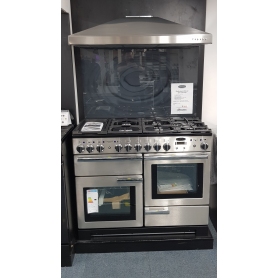 Rangemaster 110cm Professional Deluxe Dual fuel on display in Shaftesbury store