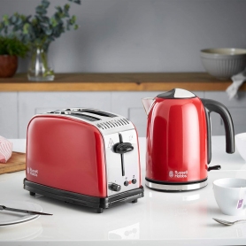 Russell Hobbs 20412 Stainless Steel Electric Kettle, 1.7 Litre, Red - 1
