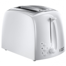 Russell Hobbs Textures 2 slice white plastic toaster - 0