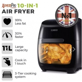 Tower T17076 10 in 1 Digital Air Fryer Oven with Rotisserie  - 1